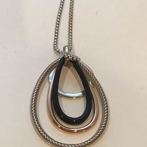Brighton Neptune’s Rings Black Convertible Pendant Necklace
